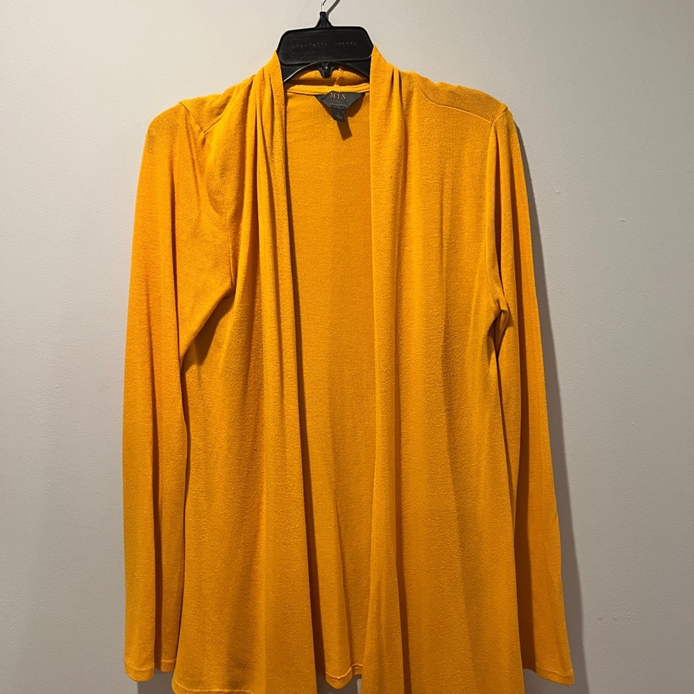Mi Women's Vibrant Yellow Open Cardigan